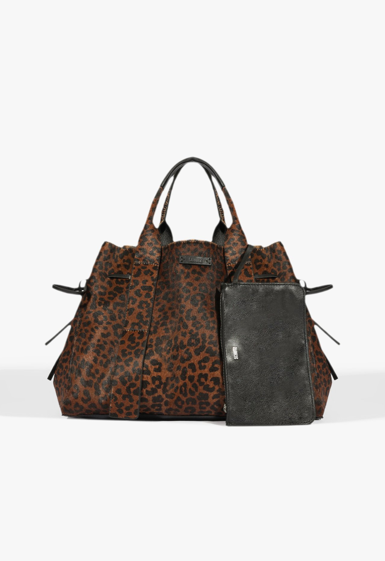 Bolsa Shopping Bege Schutz Maxi Couro Onça | ZZ MALL