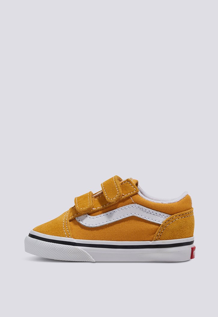 Tênis Old Skool V Infantil Checkerboard Golden Glow