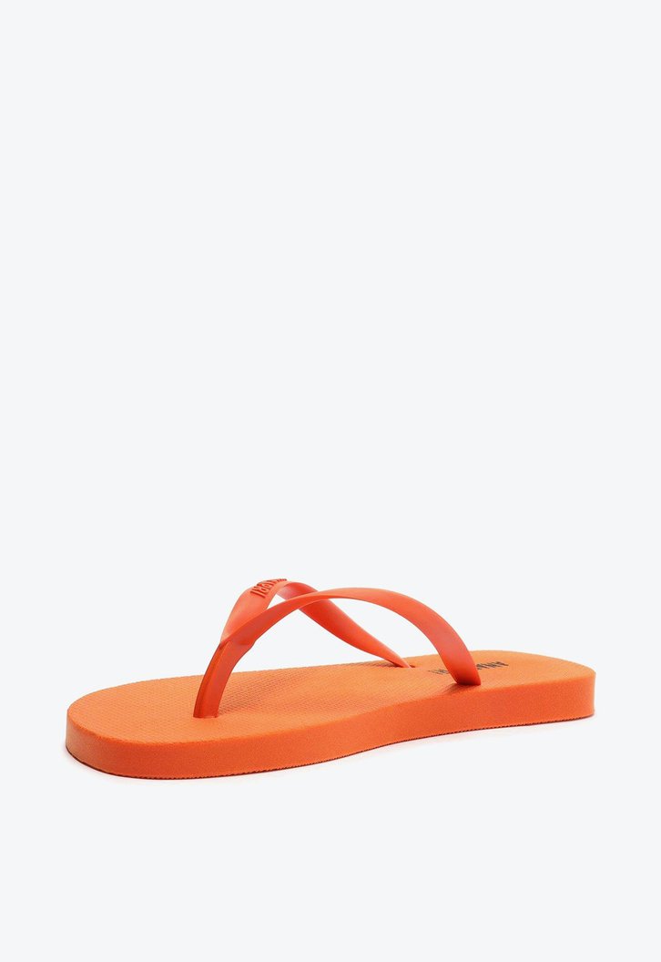 Kit Anacapri Chinelo Branco E Bolsa Laranja Flork