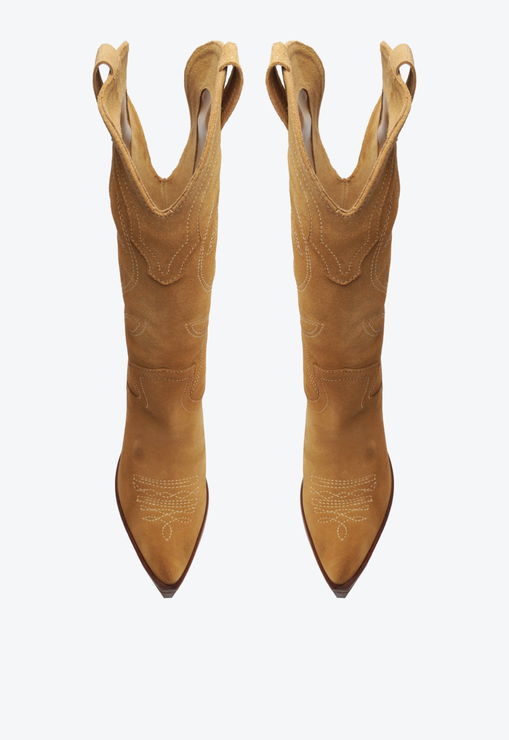 Bota Western Meggy Camurça Caramelo