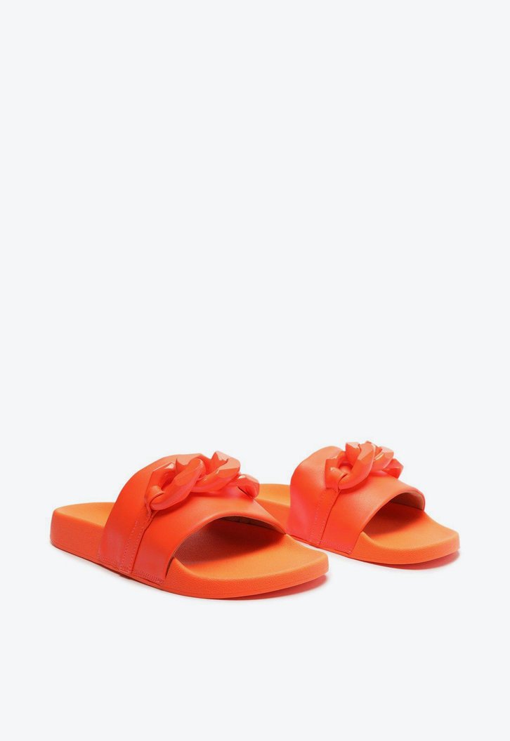 Rasteira Slide Laranja Neon Anacapri Corrente