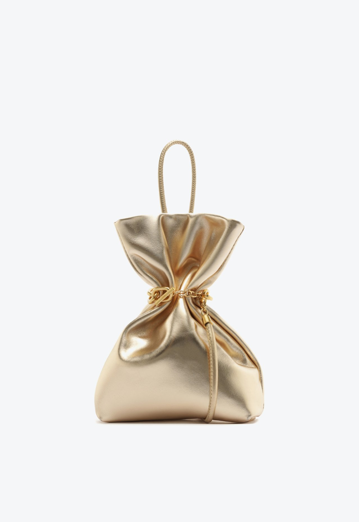 Bolsa Bucket Dourada Schutz Sin Couro Platina | ZZ MALL
