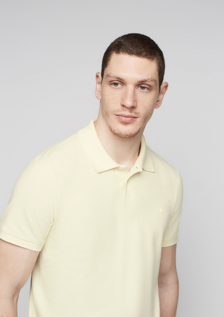 Camisa Polo Amarela Dzarm Em Malha Piquet