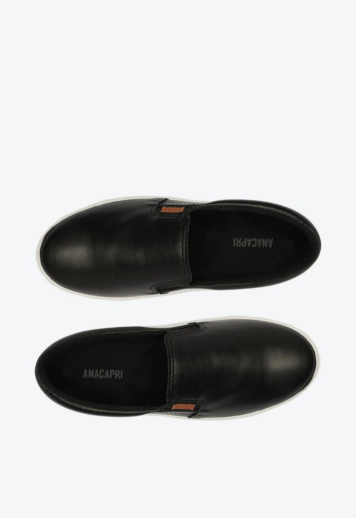 Tênis Slip On Preto Anacapri Liso Básico