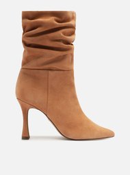 Bota Marrom Arezzo Camurcina Slouchy Salto Fino