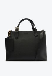 Bolsa Tote Preta Anacapri Média Porta-cartão Removível