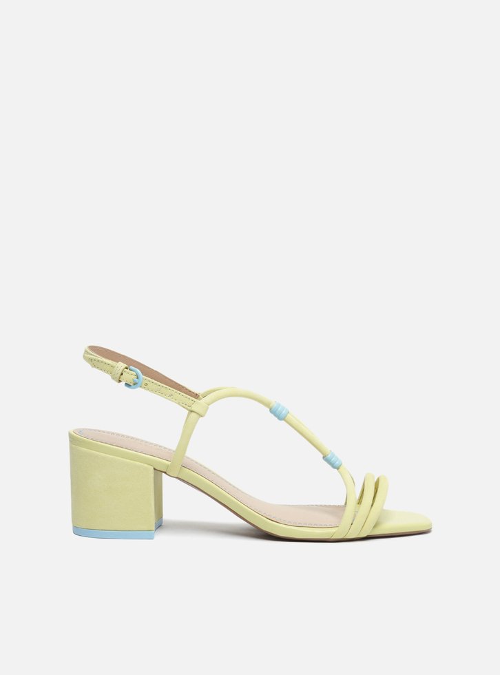 SANDÁLIA VERDE AREZZO NOBUCK BLOCO AZUL