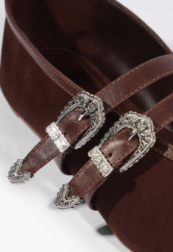 Sapatilha Schutz Fivela Couro Marrom | ZZ MALL