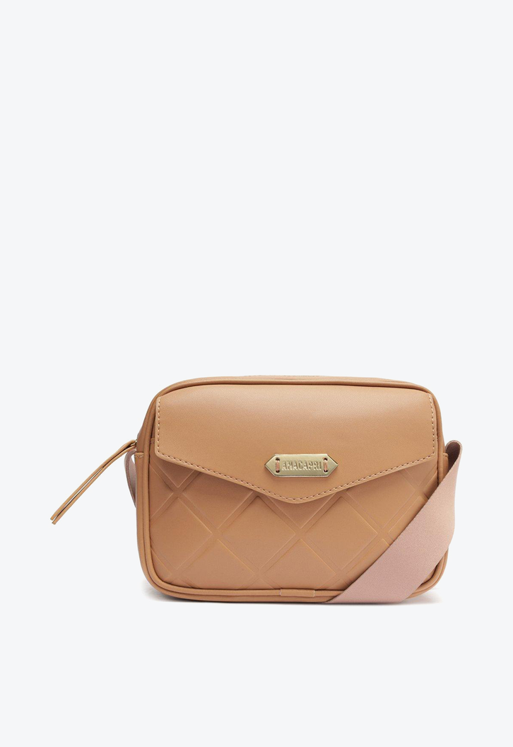 Bolsa Tiracolo Nude Anacapri Matelassê Média