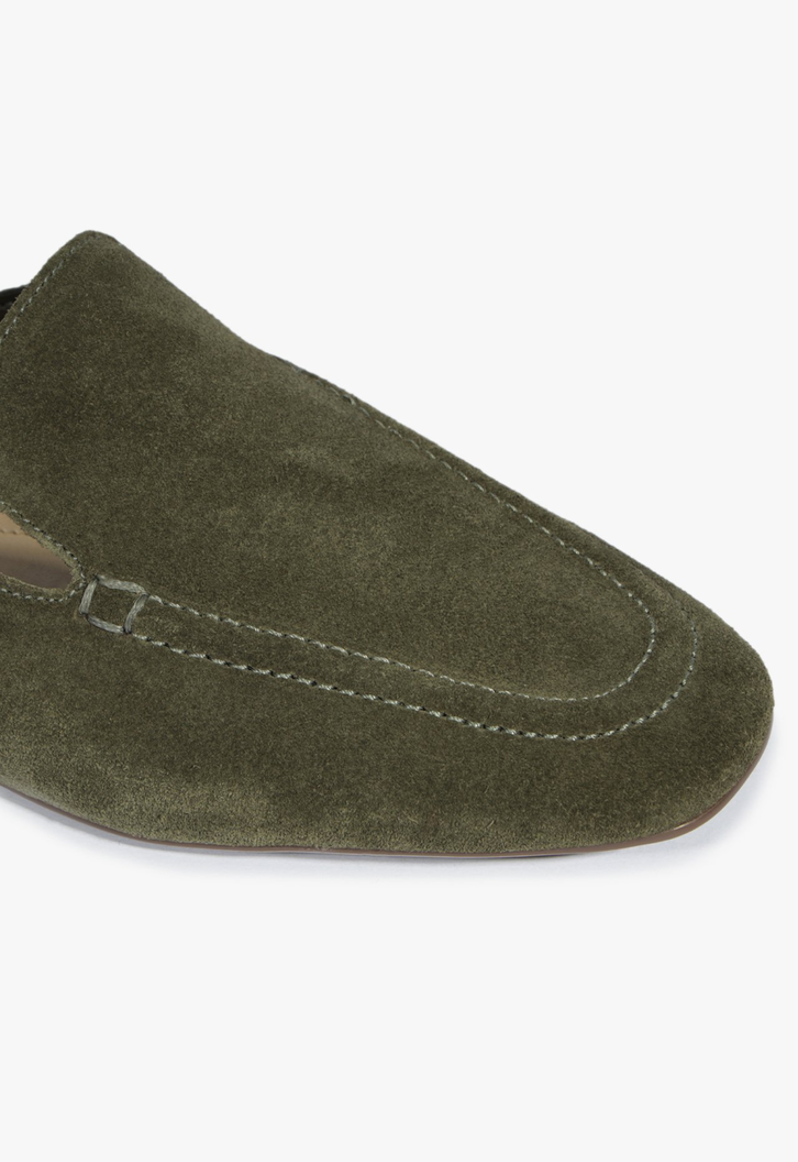 Sandália Mule Comfy Suede Verde
