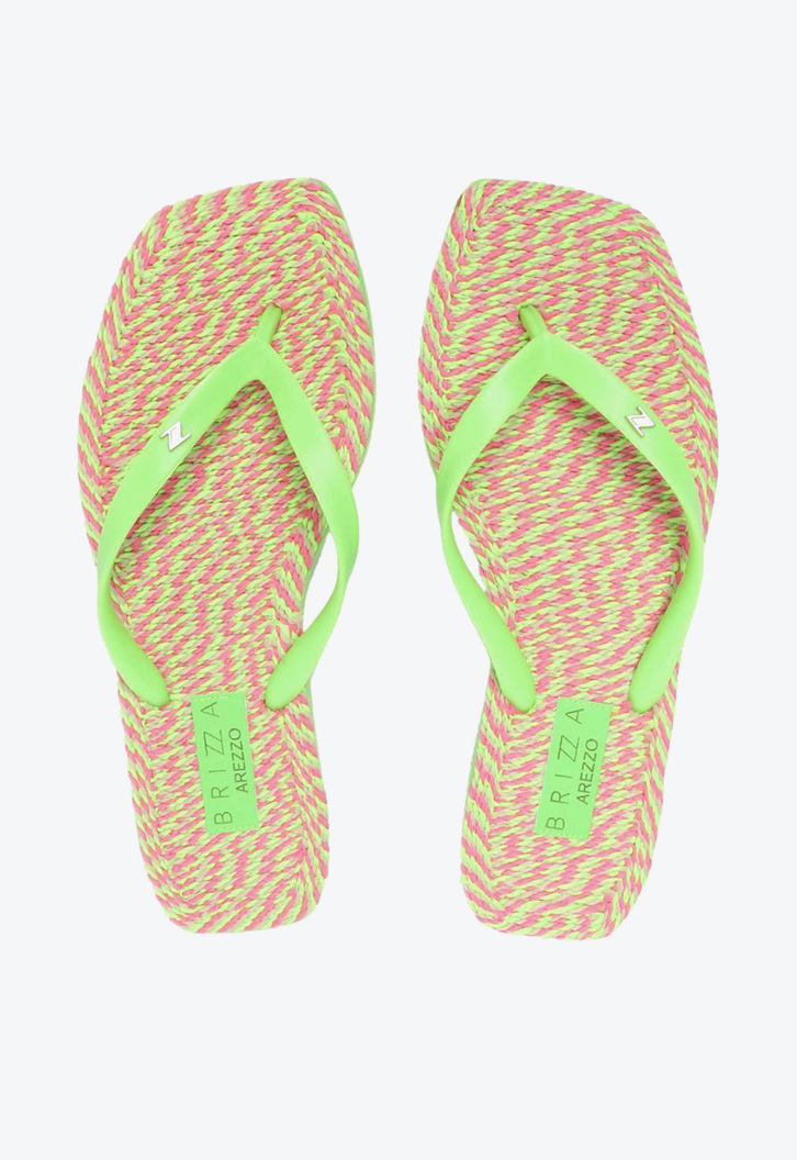 Chinelo De Dedo Verde Mint Fluo Brizza