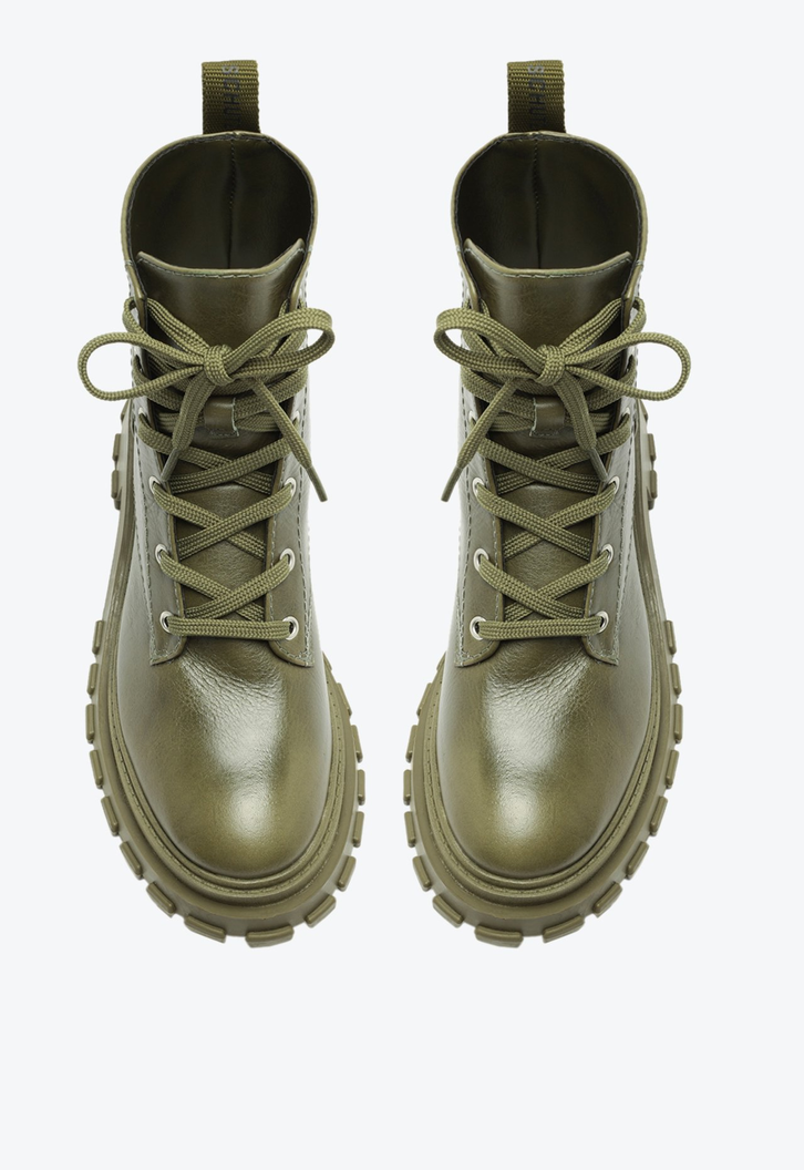 Bota Coturno Tratorado Verde