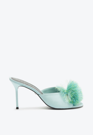 Sapato Mule Verde Schutz Jules Camurça Água | ZZ MALL