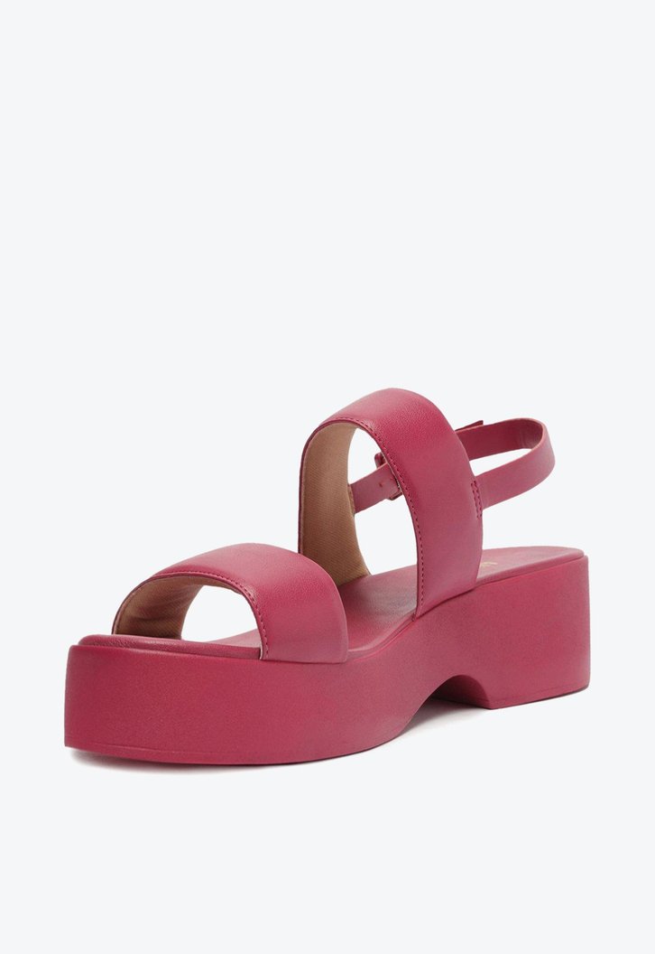 Sandália Flatform Rosa Anacapri Mirella Duas Tiras