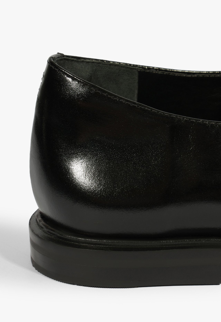 Mocassim Fresh Boho Couro Preto