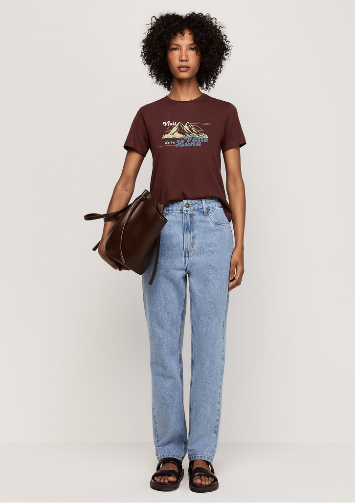 Camisa Vinho Dzarm Estampada com Meia Manga Regular Burgundy