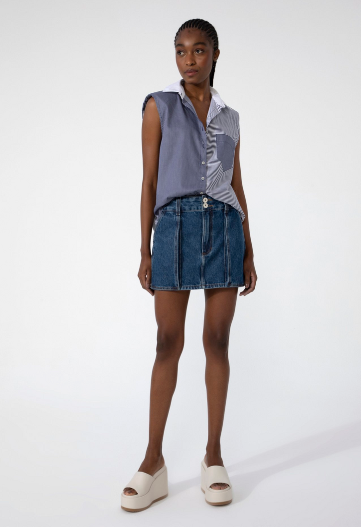 Saia Jeans Escuro Greta