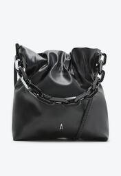 Bolsa Bucket Preta Anacapri Franzida Média