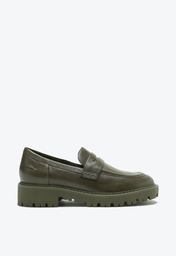 Mocassim Verde Schutz Tratorado Christie Couro