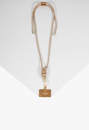 Cordão Celular Nancy Glam Cristais Bronze