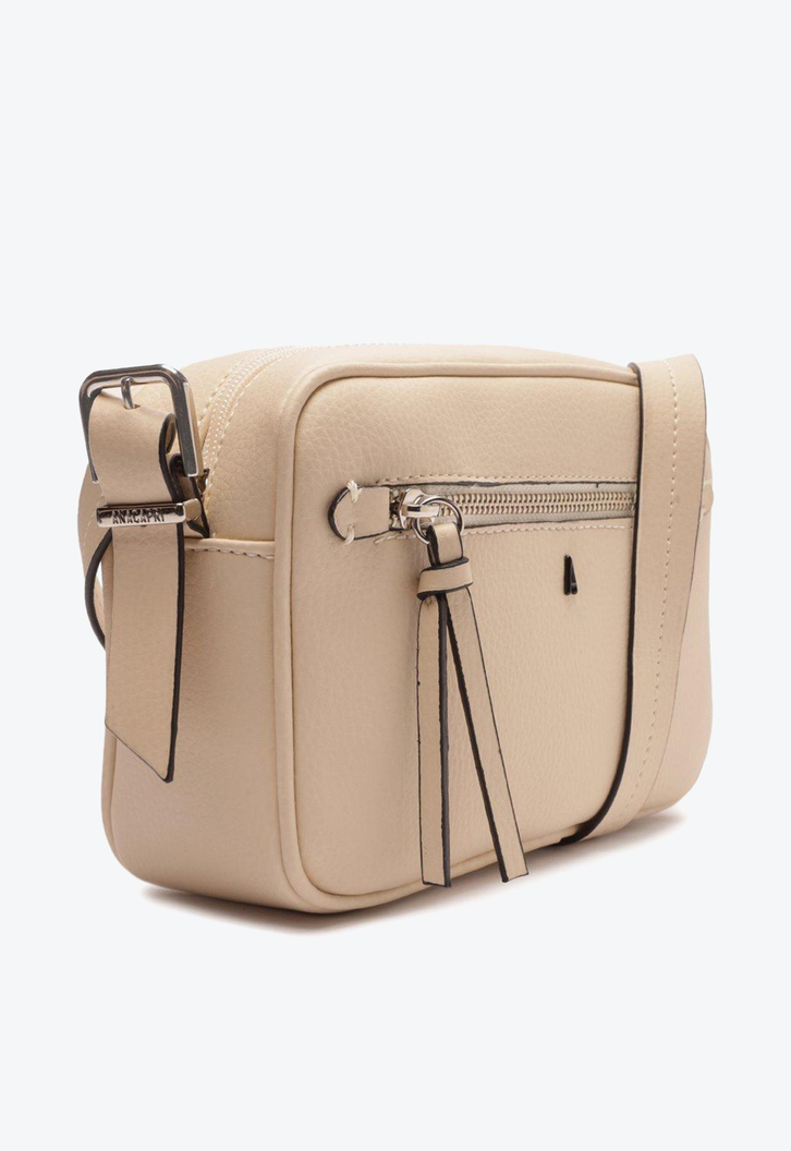 Bolsa Tiracolo Branca Anacapri Lisa Média