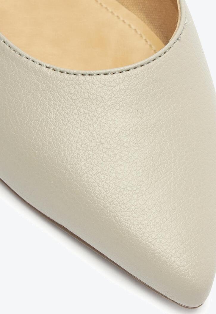 Sapatilha Slingback Bico Fino Cinza