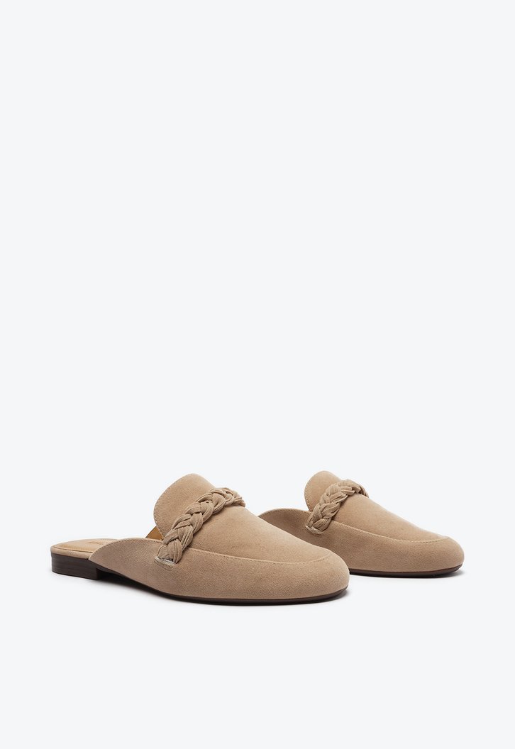 Mule Nude Rosado Anacapri Trança