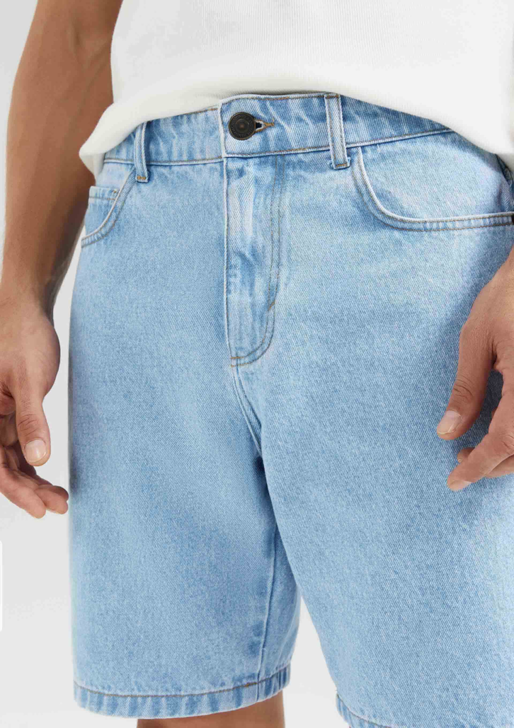Bermuda Jeans Azul Claro Hering Reta Masculina