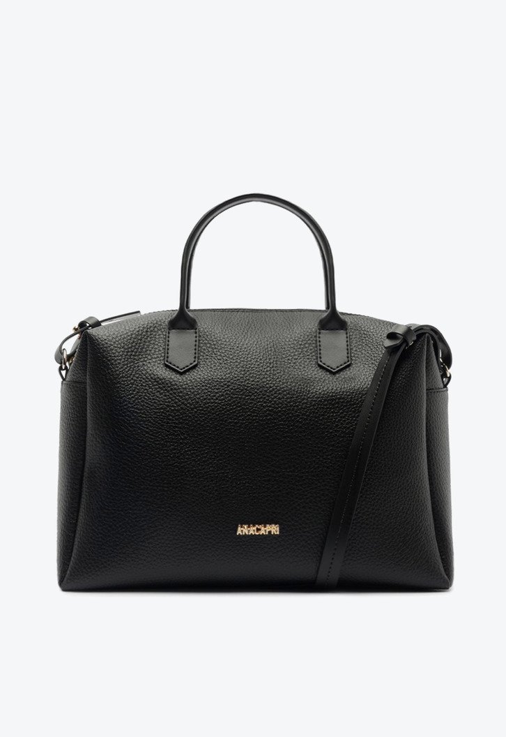 Bolsa Tote Média Arredondada Preta
