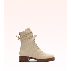 Quilted Clarita Combat Eggshell