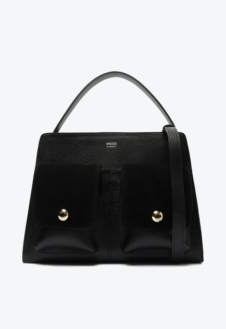 Bolsa Preta Arezzo Tote Emily Grande