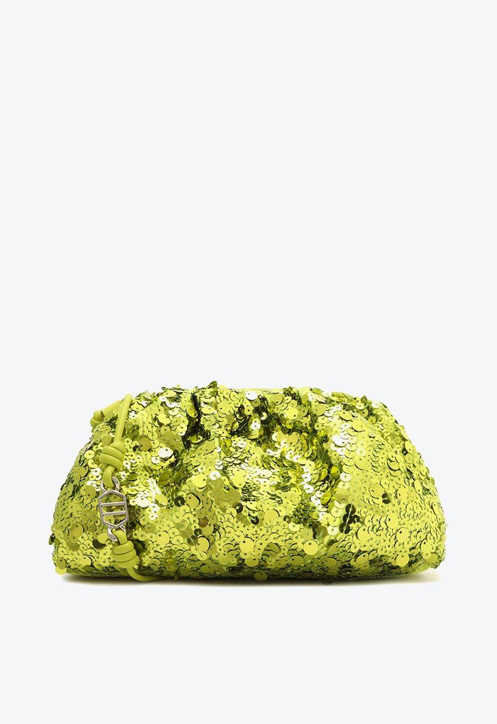 Bolsa Tiracolo Verde Arezzo Aria Pequena Paetê