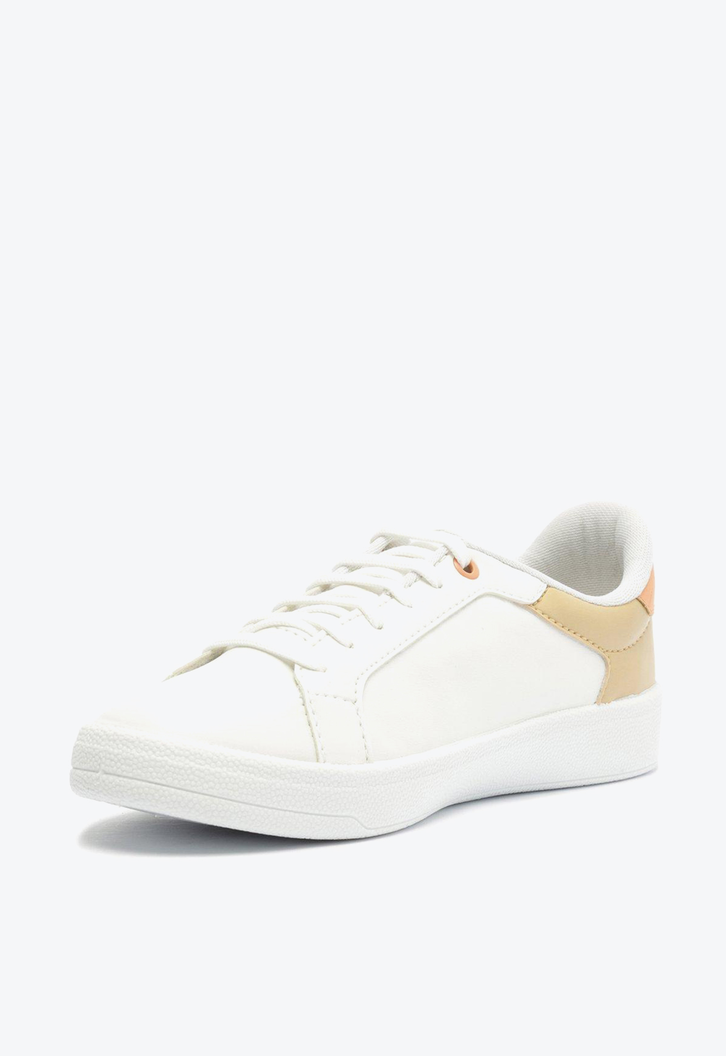 Tênis Casual Branco Anacapri Detalhe Amarelo