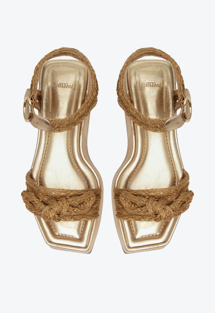 Raffia Clarita Flatform Golden