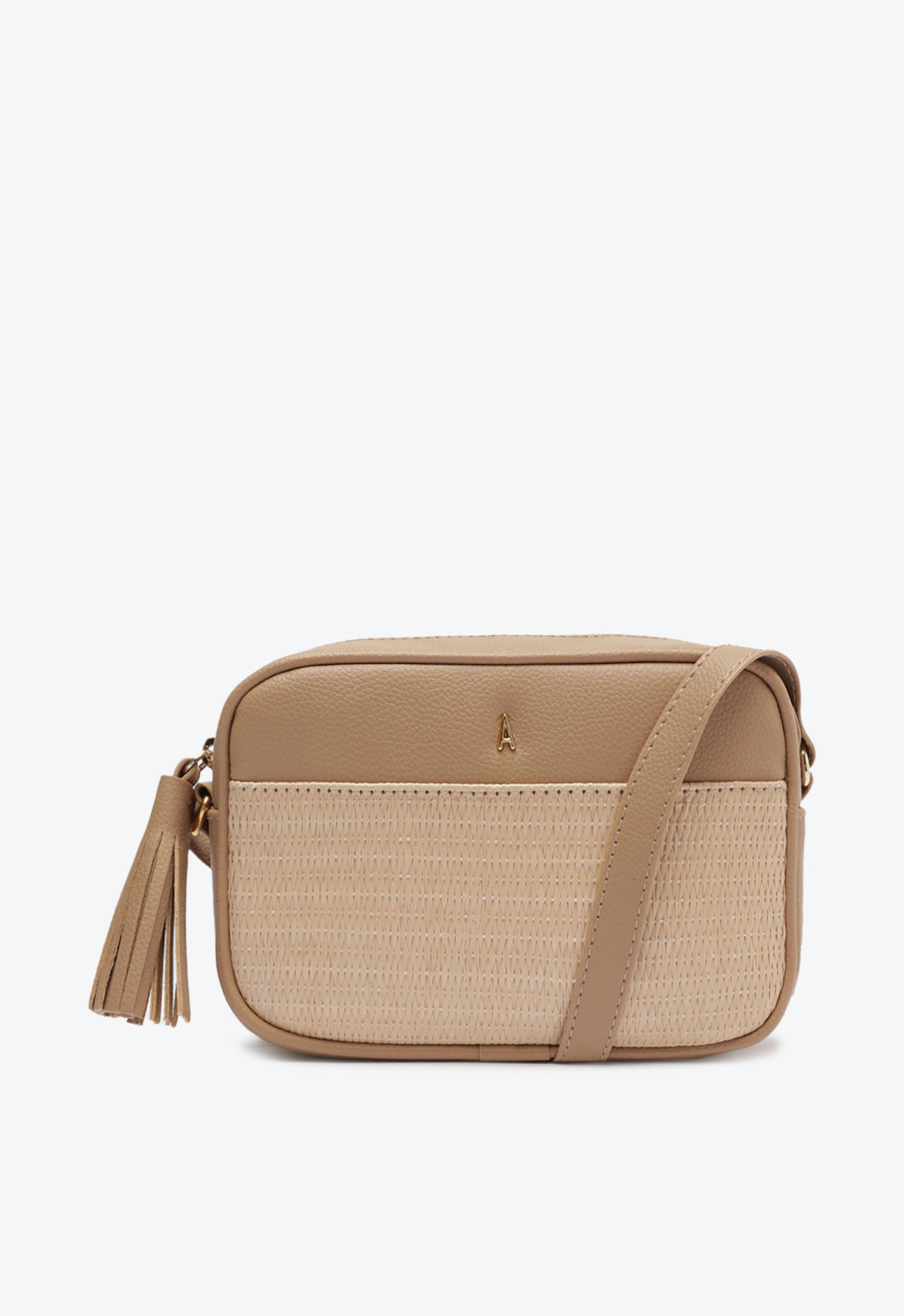 Bolsa Crossbody Nude Natural Anacapri Média Barbicacho Bolsa Crossbody Nude Natural Anacapri Média Barbicacho