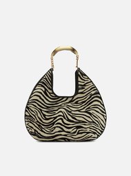 Bolsa Tiracolo Animal Print Arezzo Média Metal Bold