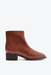 Bota Marrom Anacapri Cano Curto Salto Bloco Destroyed