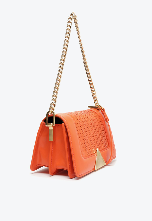 Bolsa Tiracolo Audrina Couro Laranja