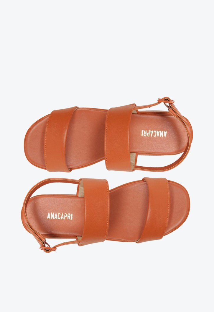 Sandália Flatform Laranja Anacapri Mirella Duas Tiras