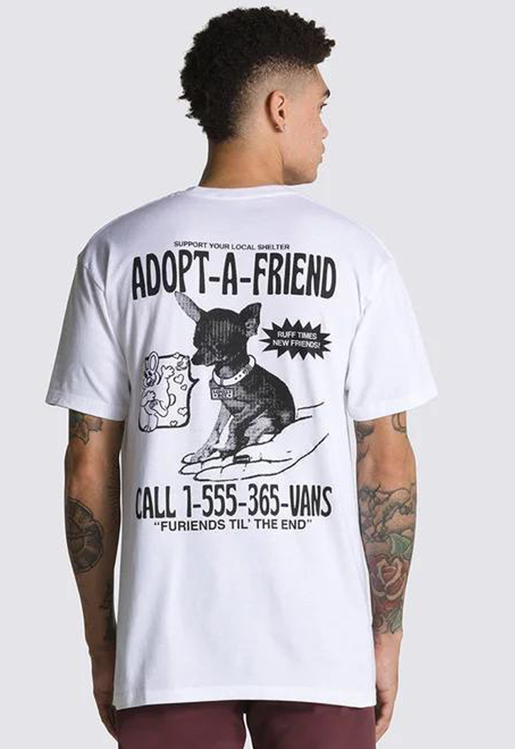 Camiseta Vans Adopted A Friend Ss White