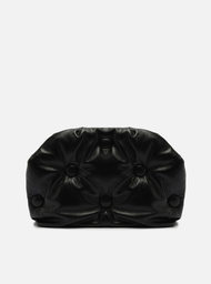 Clutch Preta Arezzo Couro Média Soft Botões