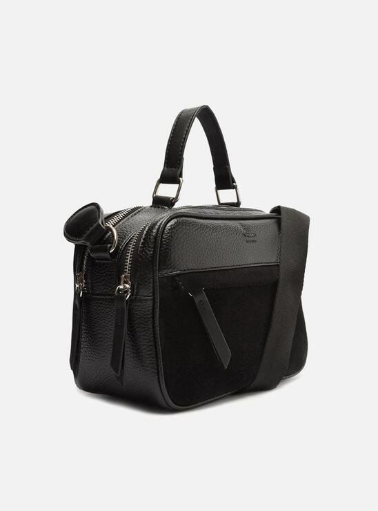 BOLSA TIRACOLO PRETA AREZZO CAMURCINA PRIONE MÉDIA