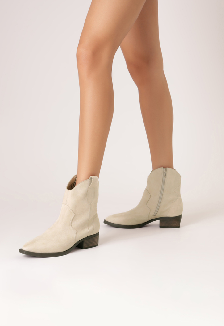 Bota Western Bege Anacapri Camurça
