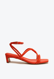 イオーヌ11　mogサマ Sandália Laranja Schutz Salto Bloco Mid Nadia | ZZ MALL