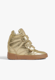Tenis Sneaker 95 Cano alto Couro Dourado