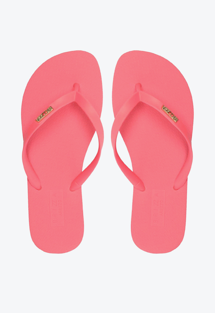 Chinelo de Dedo Rosa Tiras Textura Brizza