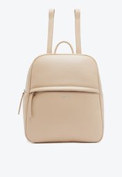 Mochila Bege Anacapri Média Zíper Básica