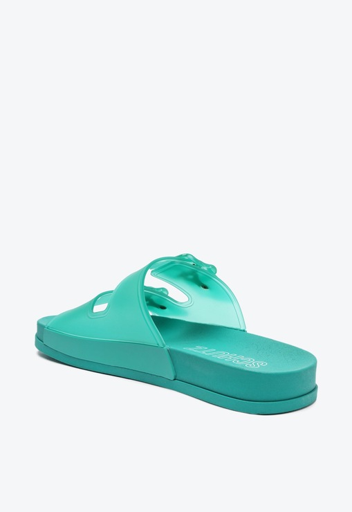 Chinelo Slide Fivelas Verde