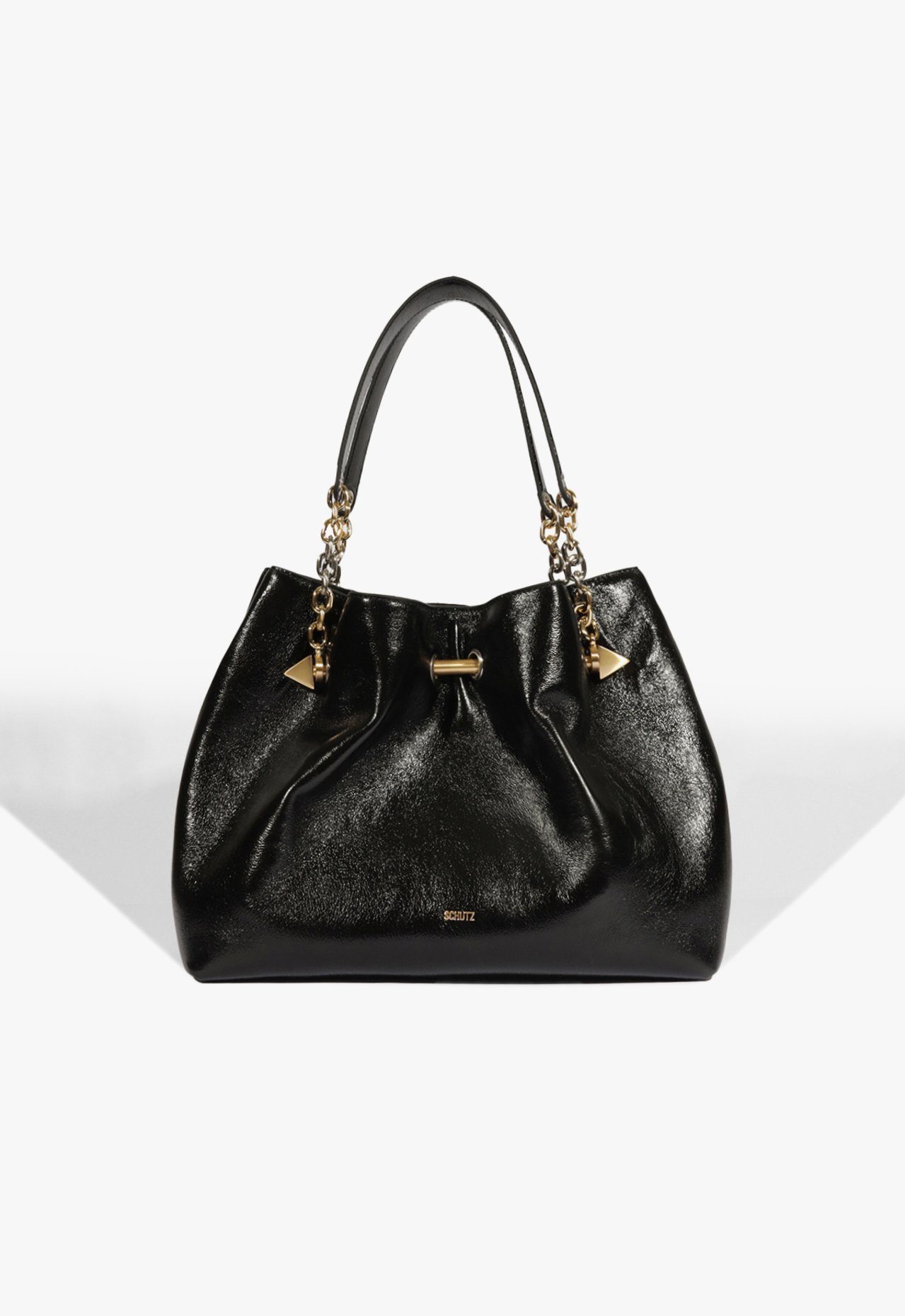 Bolsa Tote Marzie Couro Preta | ZZ MALL