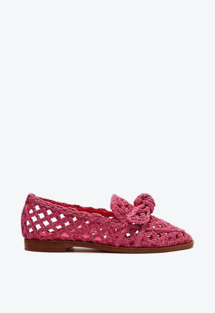 Raffia Clarita Loafer Fluo Pink